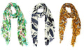 bratkrok WOMEN'S TRENDY FLORAL PRINTED RAYON SCARVES/STOLES MULTICOLOUR (PACK OF 3)