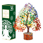 Crocon Seven Chakra Tree of Life for Positive Energy - Feng Shui Decor, Fake Bonsai, Crystals and Healing Stones, Money Tree, Room Decor 7 Chakra, Stone, Healing Crystals, Spiritual Gifts