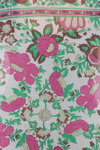 Cashmere Craft Pure Silk Green Floral Scarf Stole Dupatta/SS25