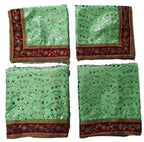 Lakshmi Maa Collection Rumala Double Set Heavy Sea Green with Red Gota & Designer (4 PEC.)