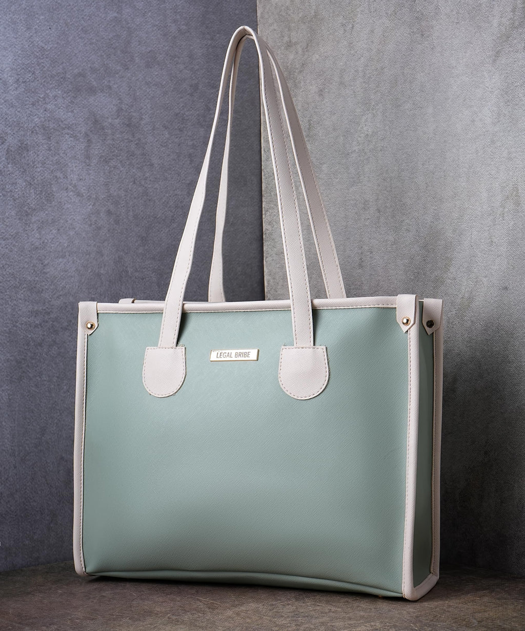 LEGAL BRIBE Textured Tote bag (Mint Green)
