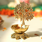 Behoma 100% Pure Brass Kalpavriksha Diya for Puja | Deepak for Mandir