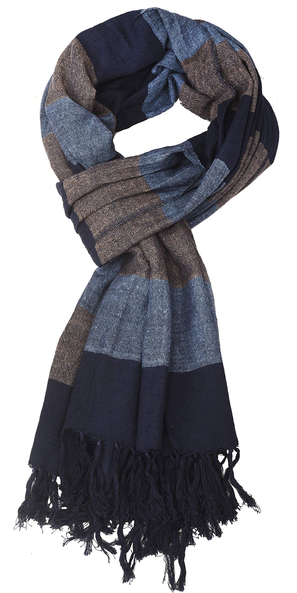Zaina Men and Women's Checkered Cotton Sober Look Scarf (Multicolour, 80 X 180 cm)