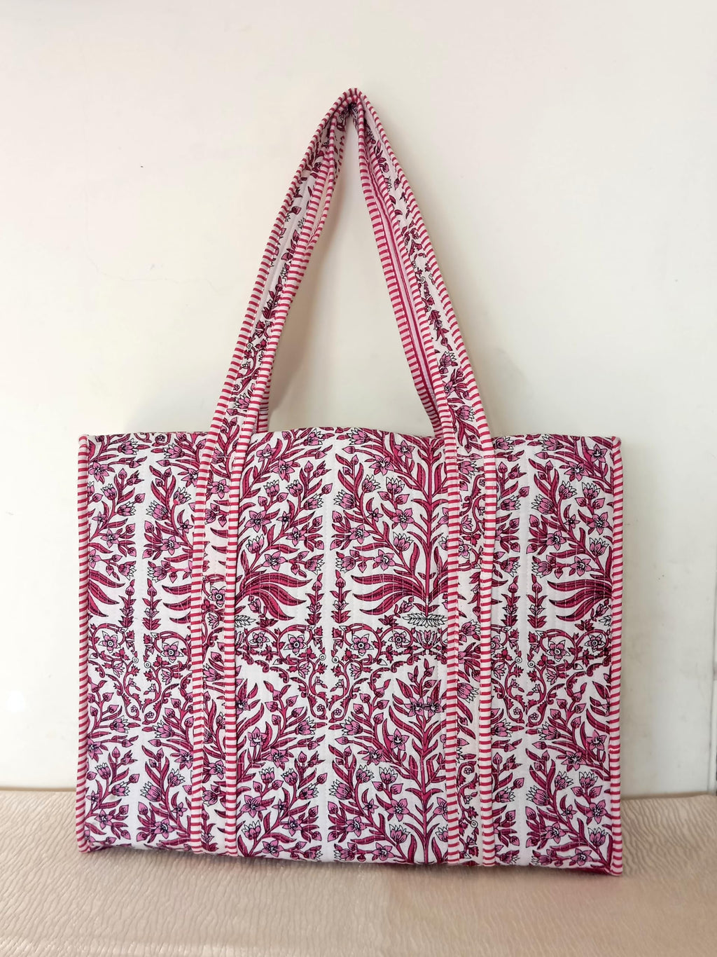 Cotton Tote bag for Women | Shoulder Bag | Durable Shopping bag | Reusable Grocery Bags | Eco friendly Bags| Handmade Cotton Bag | Stylish Quilted handBag |Vegan Tote Bag |Weekend Bag (Purple)