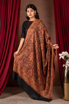 Naureen Women Faux Pashmina Kashmiri Jamawar Shawl, Warm and Soft, 40x80 inch
