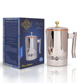Indian Art Villa Steel Copper Carafes with Brass Knob, Serving Water Home Restaurant, 2000 ML