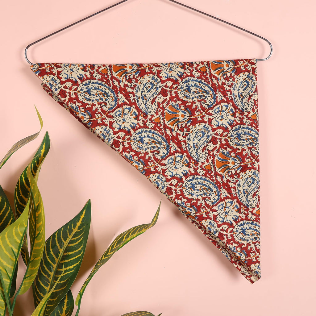 Scarf For Girls 100% Pure Cotton Hand Block Printed Square (Light Peach)