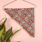 Scarf For Girls 100% Pure Cotton Hand Block Printed Square (Light Peach)