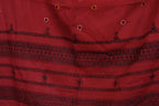 Exotic India Women's Kutch Wool Shawl (SHY72--Biking-Red)