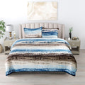 Gullivar Flannel Blanket Cum Warm Bedsheet with 2 Matching Pillow Covers| 250 GSM Ultra Soft Double Bed AC Blanket |All Season Cozy Quilt Bedcover| Perfect for Winter (90x100 in)- Grey & Blue Kafalo