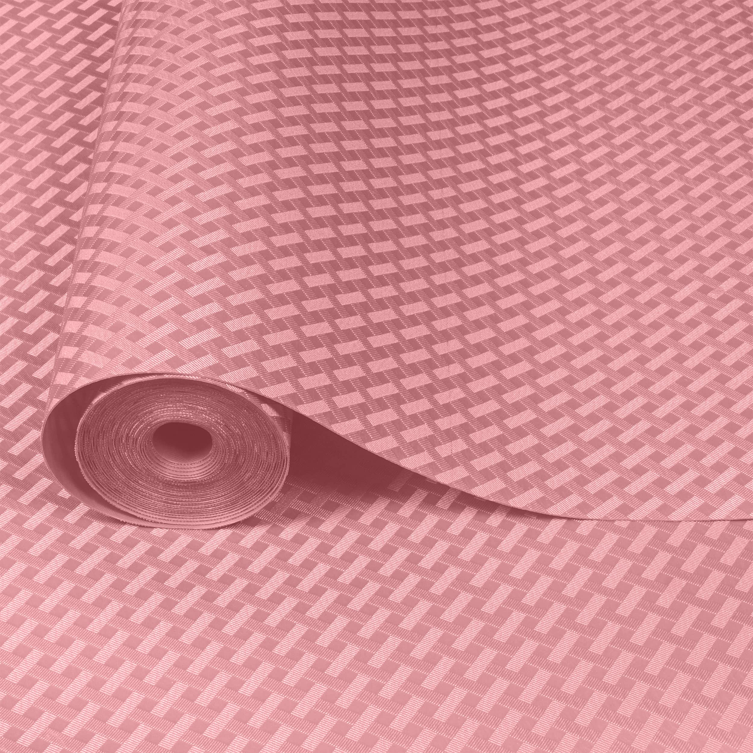 ElastPro EVA Food Grade Washable Anti Slip Mat/Sheet for Fridge, Shelf Liner, Table, Kitchen Drawer mat (Peach Crossed Stripe, 5 Meter) Kafalo
