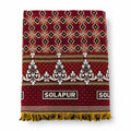 Texstyle Cotton Solapur Chaddar 1Kg (60x90 Inch) | Super Soft, Printed Single Layer, Dohar Blanket for Single Bed | Lightweight & Breathable, AC Comforter for Summer & Winter (Red) Kafalo