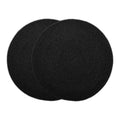 Encasa XO Round Ribbed Cotton Dining Table Mats, Heat Resistant Black Kafalo