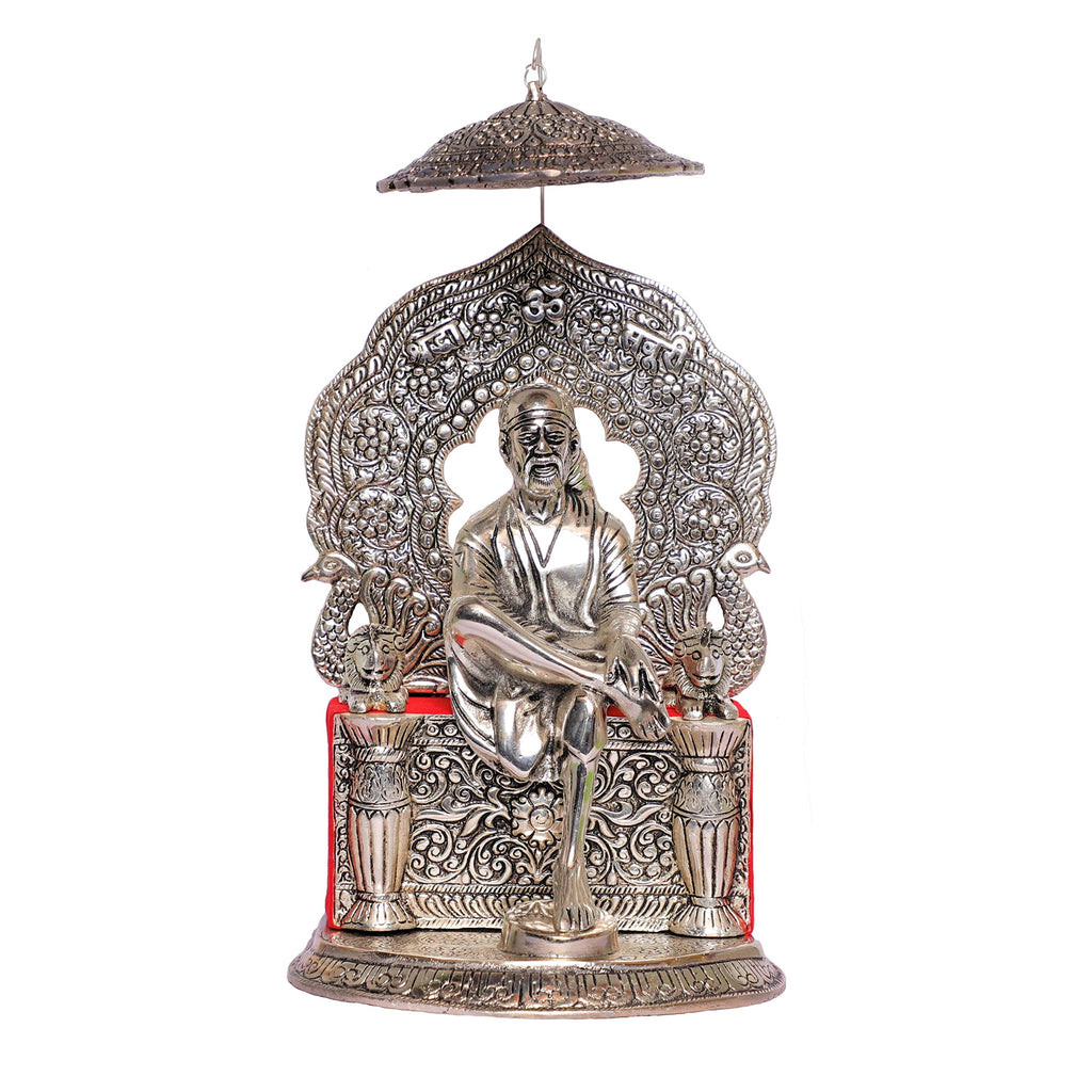 KridayKraft Shirdi Sai Baba Metal Statue,Sai Baba Idol Murti for Home,Office Decorative Showpiece Figurines,Religious Idol Gift Article...