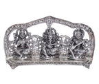 KridayKraft Silver Plated Laxmi Ganesha Saraswati Murti LGS Metal Statue Decorative Showpiece Figurines Religious Idol Sculpture for Decoration & Pooja Gifting Purpose