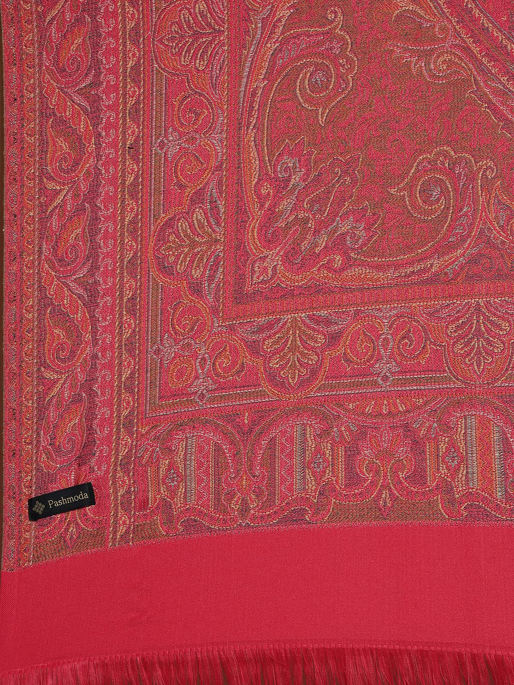 Pashmoda Women Antique Jamawar Shawl (Size: 101 X 203 CM)