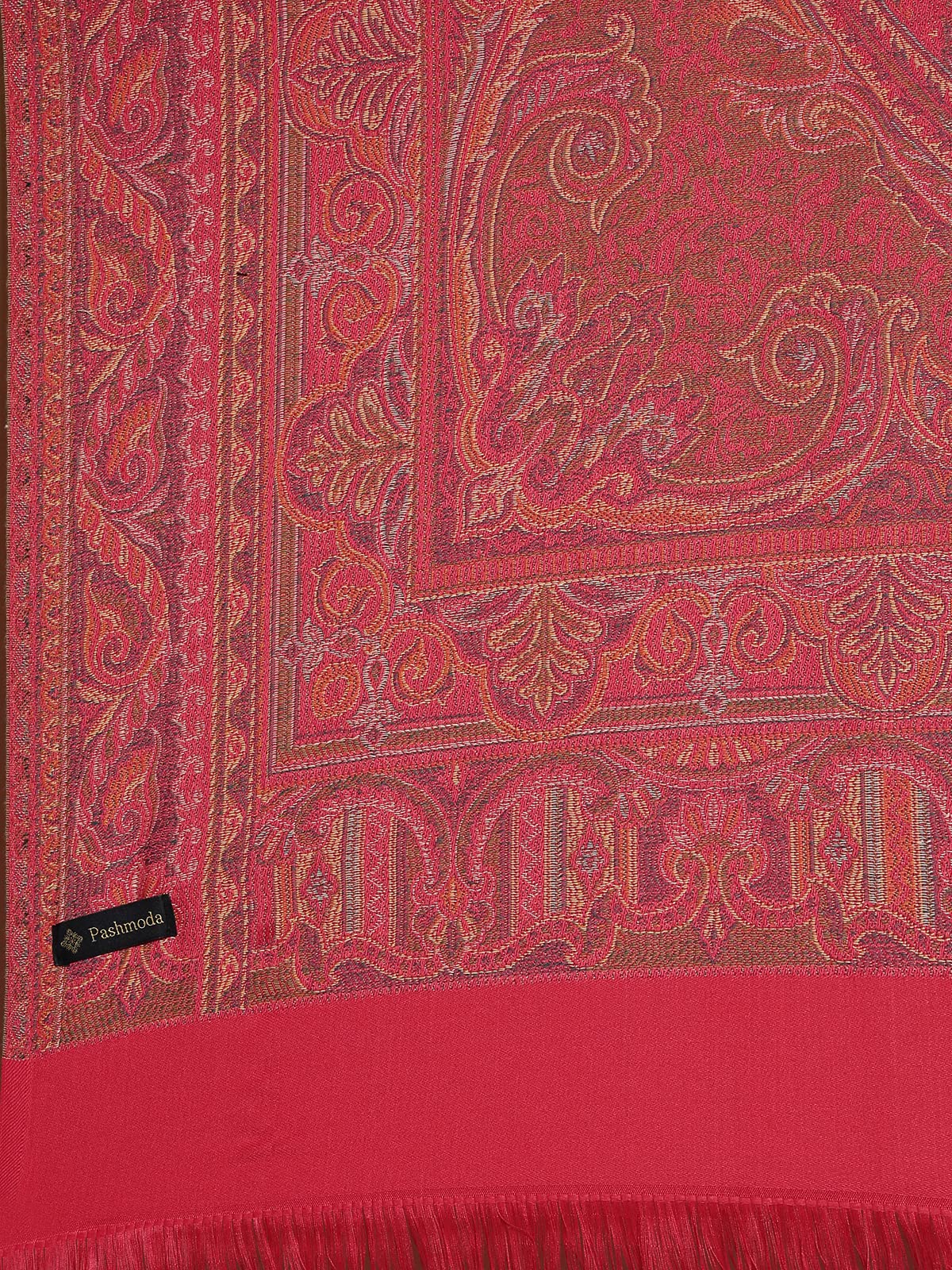 Pashmoda Women Antique Jamawar Shawl (Size: 101 X 203 CM)