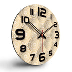 VIBECRAFTS Mandala Pattern Printed Wooden Wall Clock for Home Decor | Office | Livingroom, Bedroom | Gift (WWCVC1Pcs_15069)
