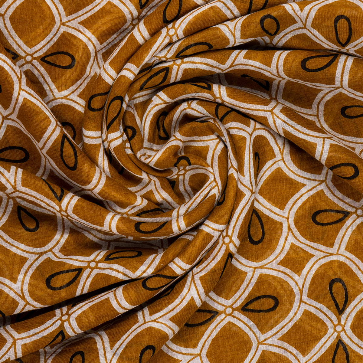 AQVA Printed Cotton Scarf for Women Stylish (Sabastian Sand) | Head and Face Cover Scarf for Girls with 100% Cotton | Soft & Lightweight Scarves/Stoles for all Weather (72 x 43 in)