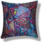 Vendola Merhaba Microfiber Satin 250TC Cushion Pillow Covers, Multicolor, Set of 5(Affwan,20x20 Inches)