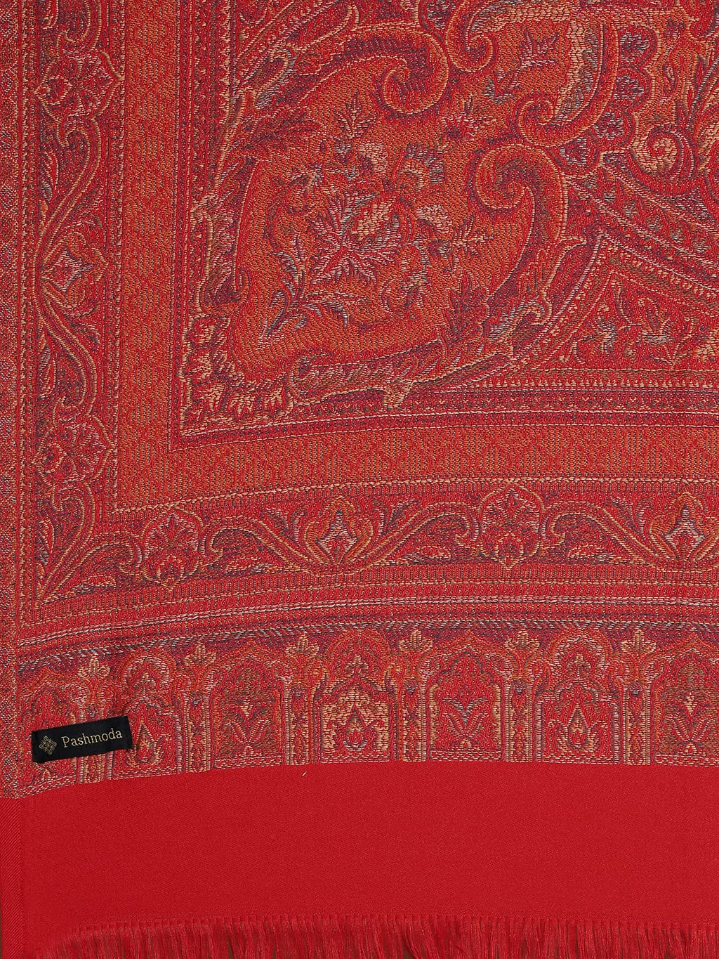 Pashmoda Women Antique Jamawar Shawl (Size: 101 X 203 CM)