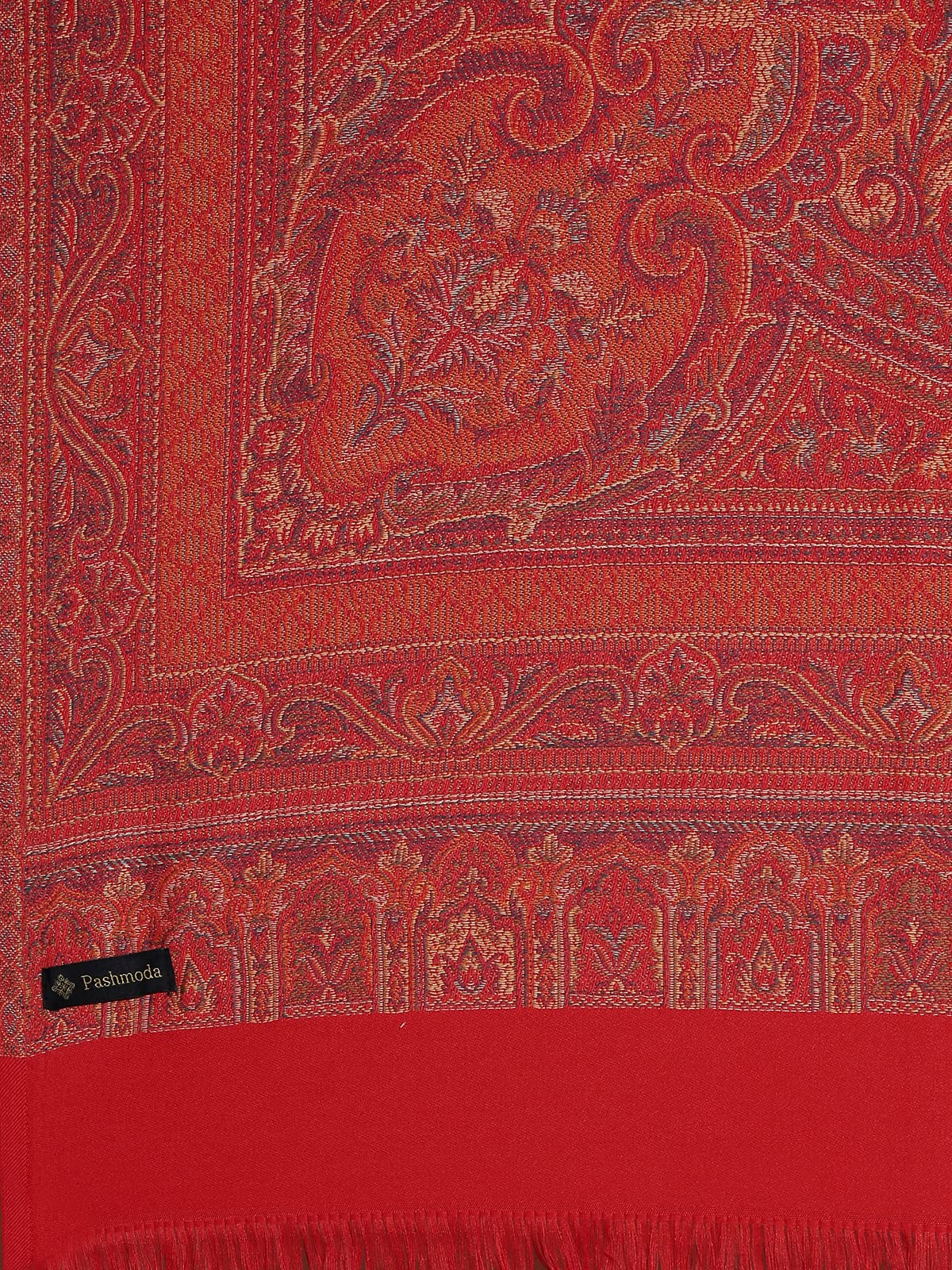 Pashmoda Women Antique Jamawar Shawl (Size: 101 X 203 CM)