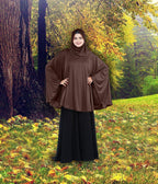 Mehar Hijab's Women's Stylish Hijab Solid Polycotton Feel Good Fabric HANANA Sleeve Hijab Free Size (Cocco)