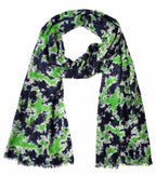 Fabtone Women’s Scarf/Stole | Blue & Green Cloud Print | Soft Lightweight Fabric | 70x180 cm | All-Season Wrap | Sweat Absorbent | Dust & Sun Protection | Fashion Scarf for Women