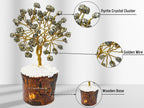 Pyrite Stone Crystal Tree with Original Raw Pyrite
