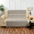 WEAVERS HUT Cotton Handloom Throw for Sofa & Bed – 125×150 cm (50×60 inches) | Soft Lightweight Reversible Tribal Pattern Blanket with Tassels | Decorative Sofa Cover for Living Room Kafalo