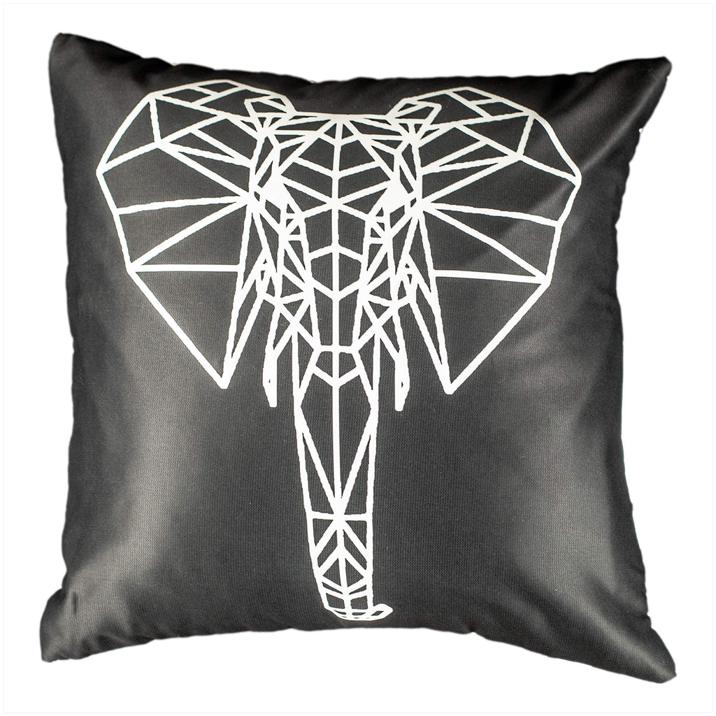 Vendola Decorative Satin Sofa Cushion Covers Set of 5, 20 Inch x 20 Inch, Sofa Cushion Pillow Cover, Black and White Colour, Minimalist Design, Zipper Closure (Minimalist, 20X20 Inches)