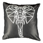 Vendola Decorative Satin Sofa Cushion Covers Set of 5, 20 Inch x 20 Inch, Sofa Cushion Pillow Cover, Black and White Colour, Minimalist Design, Zipper Closure (Minimalist, 20X20 Inches)