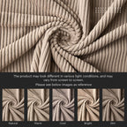 Encasa XO Corduroy Cushion Covers, Boho Pillow Covers, No Inserts Taupe