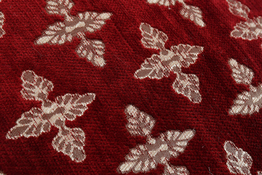 DECOMIZER Jacquard Geomteric Cushion Covers 24 inch x 24 inch Set of 2 Ethnic Motifs Cushion Covers,Design- Plus,Color- Maroon