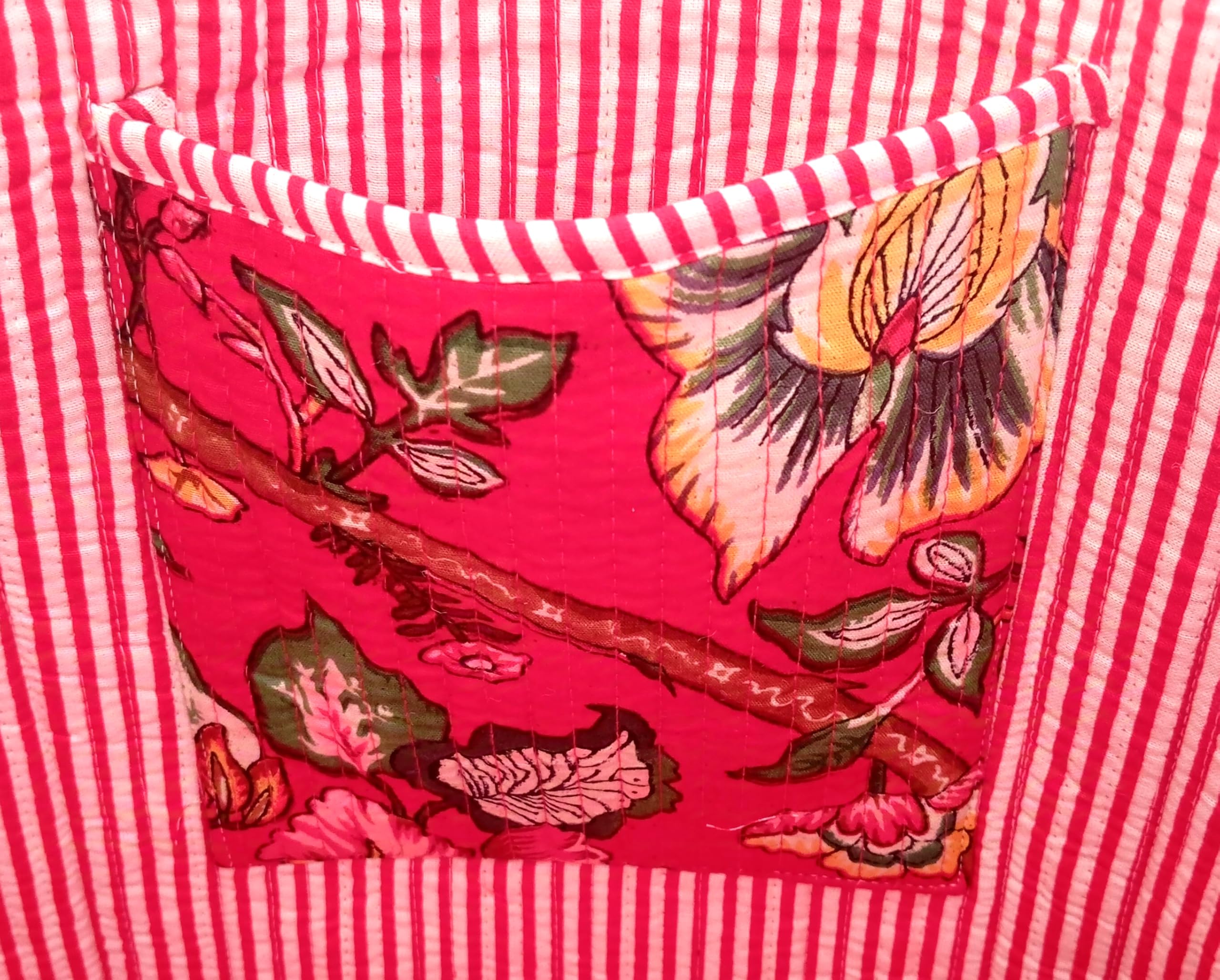 Cotton Tote bag for Women | Shoulder Bag | Durable Shopping bag | Reusable Grocery Bags | Eco friendly Bags| Handmade Cotton Bag | Stylish Quilted handBag |Vegan Tote Bag (Dark Red)