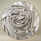 FAHABO Scarf Woman Premium Self-Woven Satin Silk Scarves | Hijab Scarf | Headscarf | Neck Scarf | Stoles | Wraps (Maritime Beige)