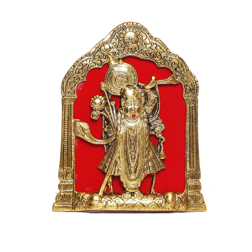 KridayKraft Lord Shree Nath ji (Krishna) Metal Statue/Murti for Temple Pooja Home Office Décor Religious Idols Decorative Showpiece Figurines for Table Top Sculpture & Pooja Gifting Purpose...