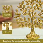 BEHOMA 100% Pure Brass (6 inch) Kalpvriksh Tree with Birds | Good Luck Gift