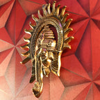 Metal Ganesha ji Statue,Ganpati Wall Hanging Sculpture Lord Ganesh Idol Lucky Feng Shui Wall Decor Your Home, Office,Religious Gift Article (Gold)