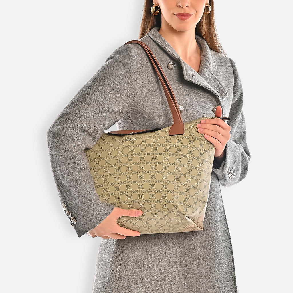 Lavie Women's Mono Vincy Tote Handbag for Women | Tote Bag for Work | Ladies purse | Stylish Shoulder Bag | Gift for Women