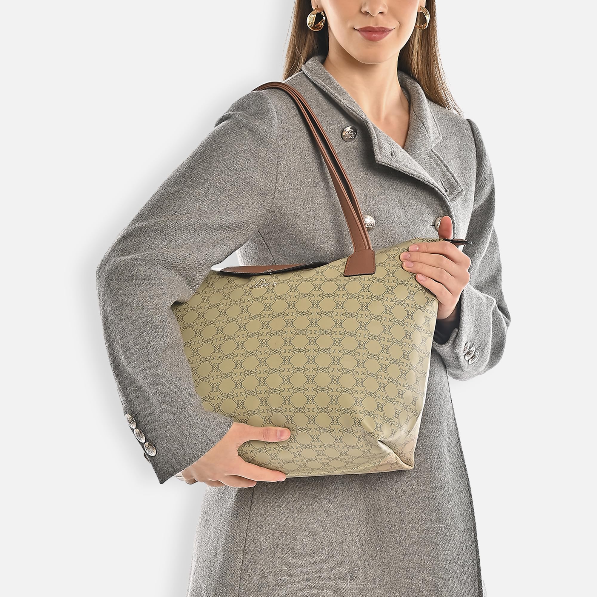 Lavie Women's Mono Vincy Tote Handbag for Women | Tote Bag for Work | Ladies purse | Stylish Shoulder Bag | Gift for Women