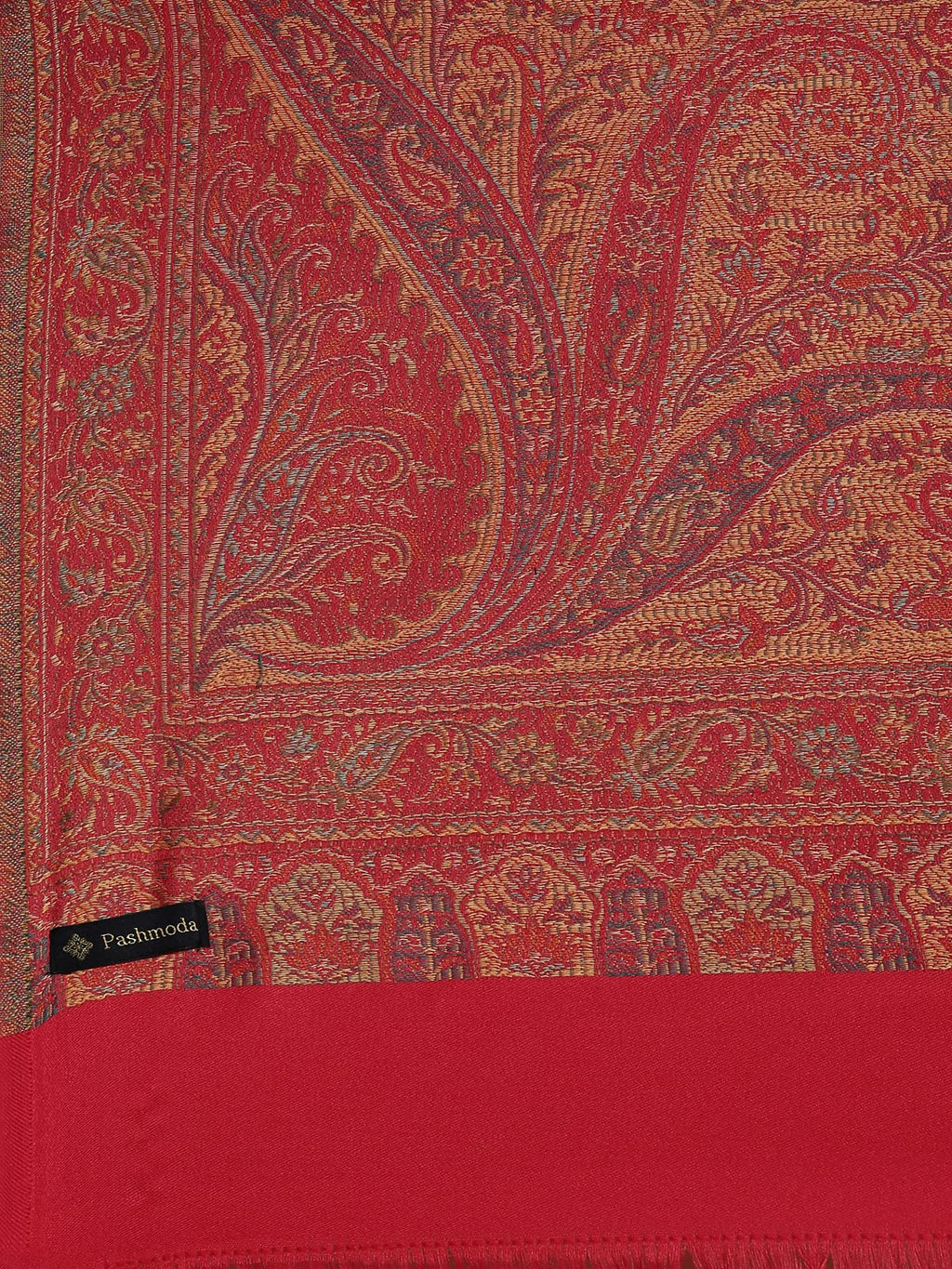 Pashmoda Women Shahnaz Antique Jamawar Shawl (Size: 101 X 203 CM)