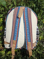 TRIBE The Boho Shop Hemp Cotton Blend Fabric Bag Sustainable Lightweight and Stylish Tote for All Purposes (Hemp Embroidery-02)