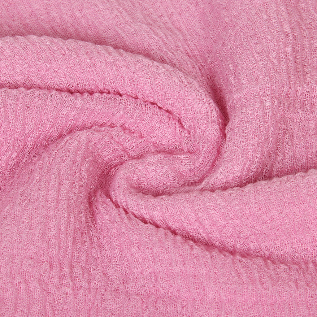IBA ISBA COLLECTIONS Crinckle Cotton Hijab | Scarves with Pearls Studded | 108 * 90 cms | (Light Pink 1)