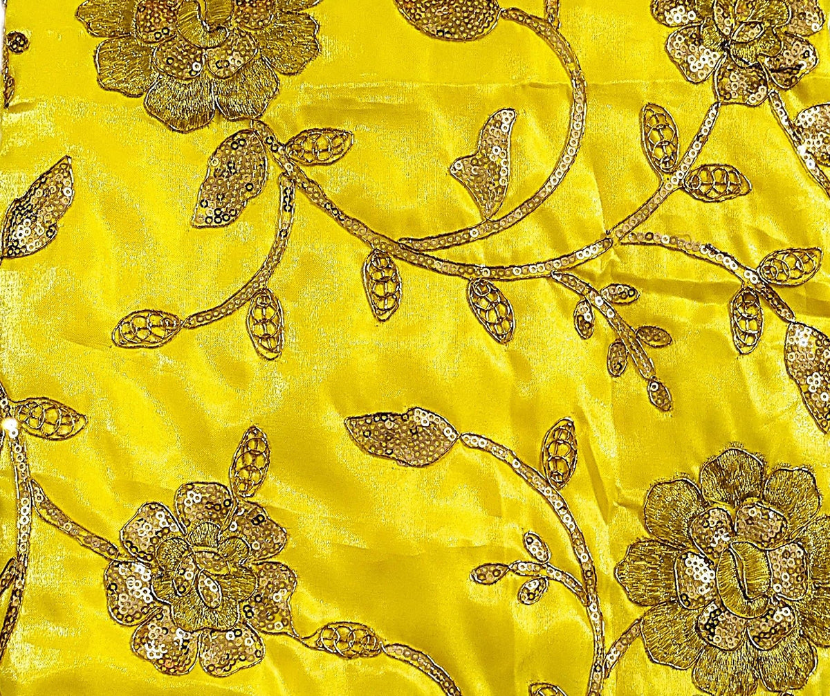 Lakshmi Maa Collection's Rumala Sahib Double Set Best Yellow Designer (4 PEC.)