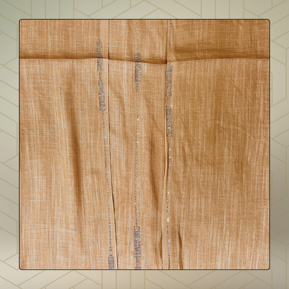 FAHABO Scarf Woman Voile Cotton Scarves with Rhinestone Embellishments | Hijab Scarf | Headscarf | Neck Scarf | Stoles | Wraps Size 71 L x 32 W (Walnut Brown)