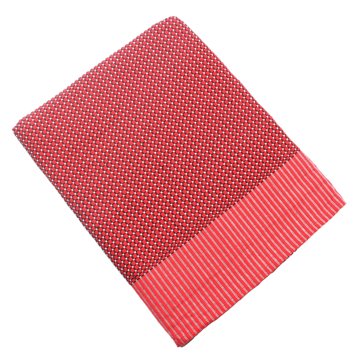 THARUNSHA ELITE Single Size Cotton Blanket/Solapur Chaddar/Cotton Bedsheet/Reversible Blanket Sandal (60x90 inches) Set of 1 (Red)-200 TC Kafalo