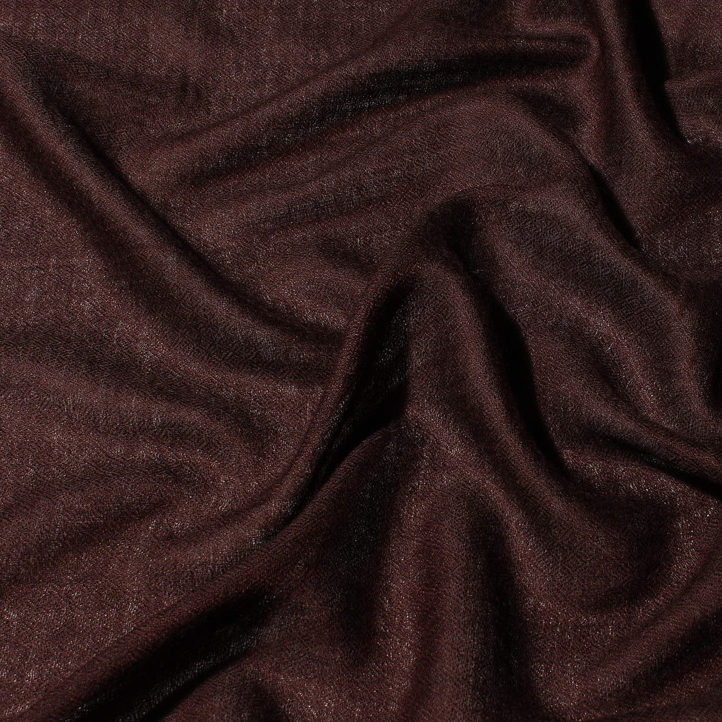 MUFFLY Fine Blended Ultra Soft & Warm Wool Silk Unisex Pashmina Shawl, Stole & Wrap with Hanger (Chocolate Brown)