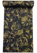 Homerz Premium 10 Meter Length Shelf Mat for Cupboards, Kitchen Shelves Multipurpose Textured Durable Anti Slip Shelf Liner Mat for Clean Wardrobe, Drawer Place Mat (Golden Floral) Kafalo