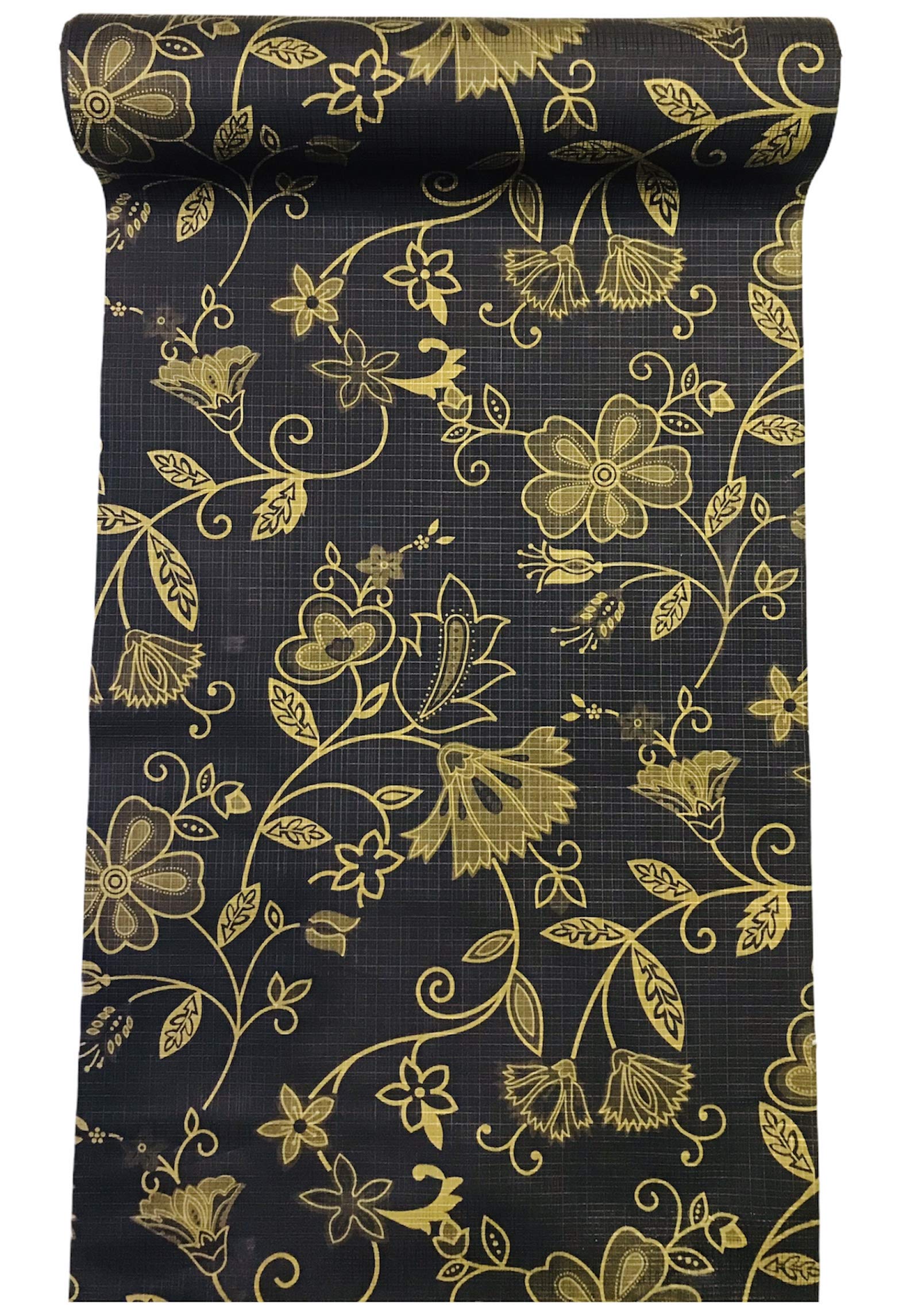 Homerz Premium 10 Meter Length Shelf Mat for Cupboards, Kitchen Shelves Multipurpose Textured Durable Anti Slip Shelf Liner Mat for Clean Wardrobe, Drawer Place Mat (Golden Floral) Kafalo